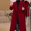 New Year Red Festive Woolen Coat Women's Autumn and Winter Temperament Reducing Age and Slimming Nizi Coat