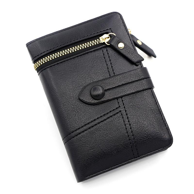 Womens Pu Wallet With Multiple Card Slots And Zipper For Daily Use