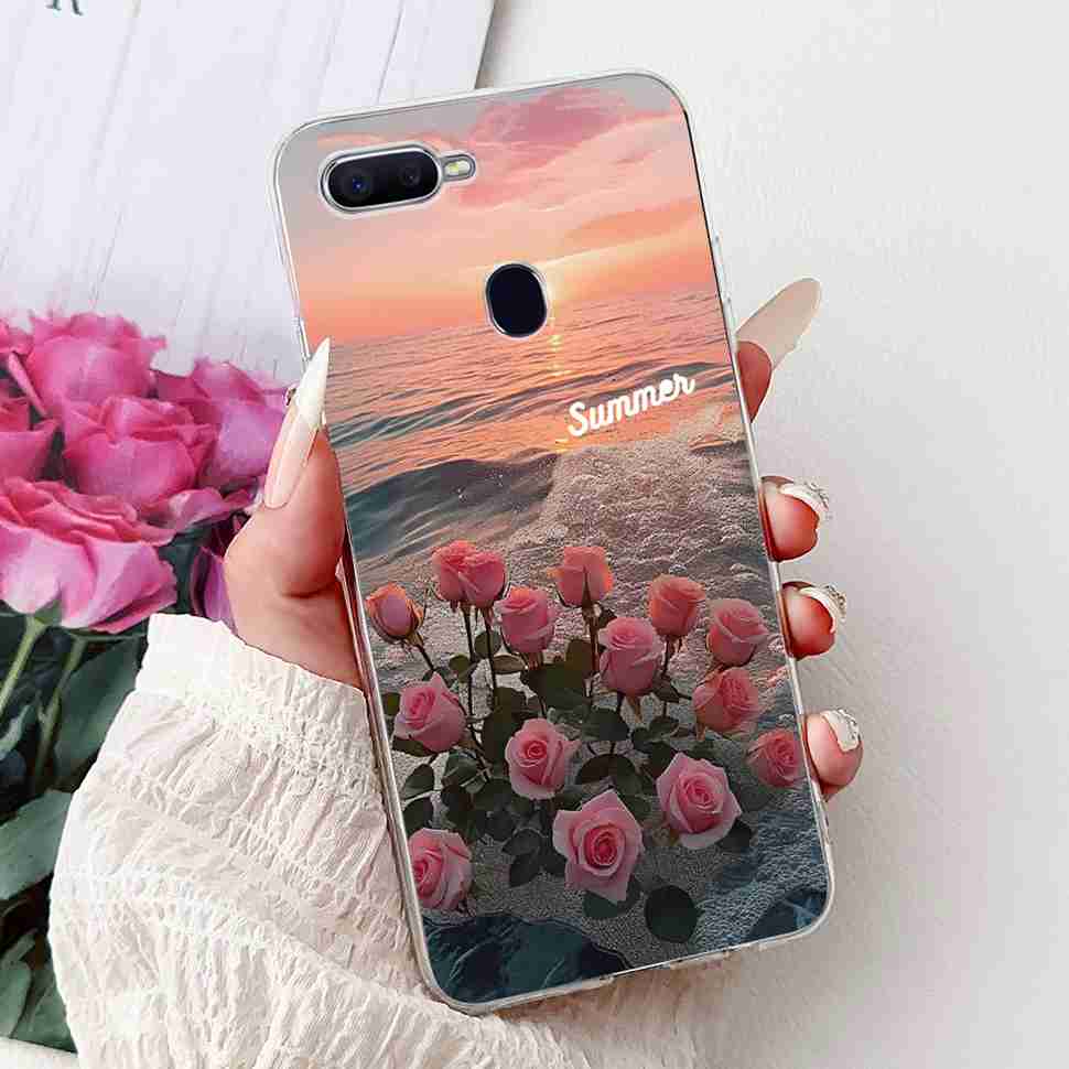 For Oppo F9 CPH1823 6.3" Case Soft Silicone TPU Back Cover For Oppo f9 OPPO F9 Pro Fashion Flower Painting Protective Cases