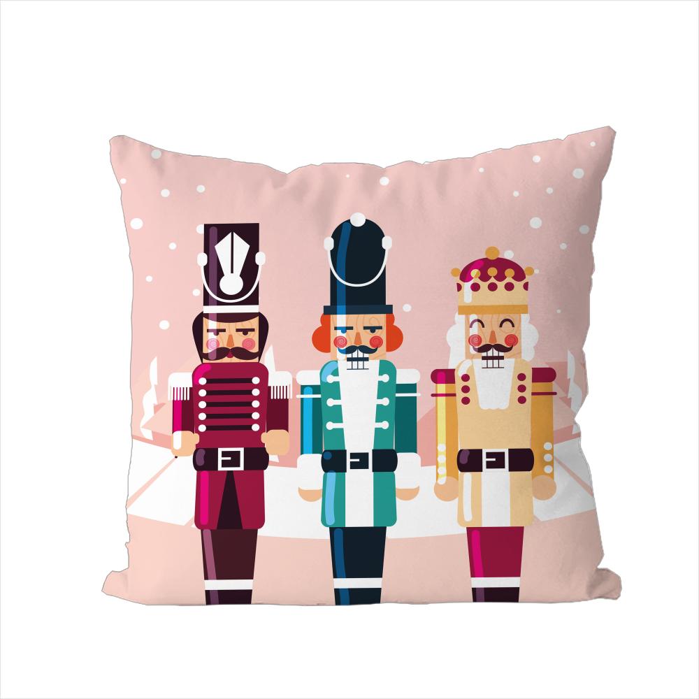 Nutcracker Soldier Pillow Case For Car Sofa Decorative Home Doublesided Print Plush Square Throw Pillow Cushion Cover