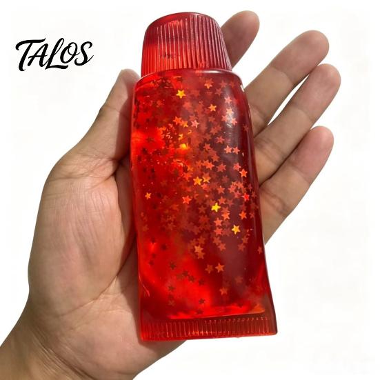 Toothpaste Tube Stress Toy Clear Squeeze Toy, Relief Star Glitter Portable Reliever Slow Rising Soft Transparent Sensory Relaxation