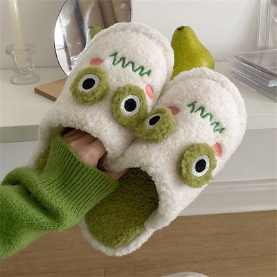 Papucs Nőknek Aranyos Állat Lányok Divat Kawaii Bolyhos Téli Meleg Papucs Nő Rajzfilm Béka Házi Papucs Vicces Cipők
