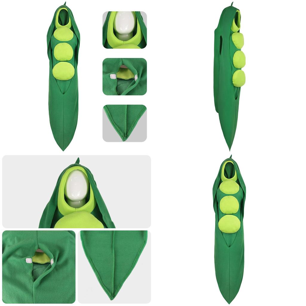 Falei Festival Vegetable Cos Stage Costume For Halloween Party Cosplay Food Pea Roleplay Outfit