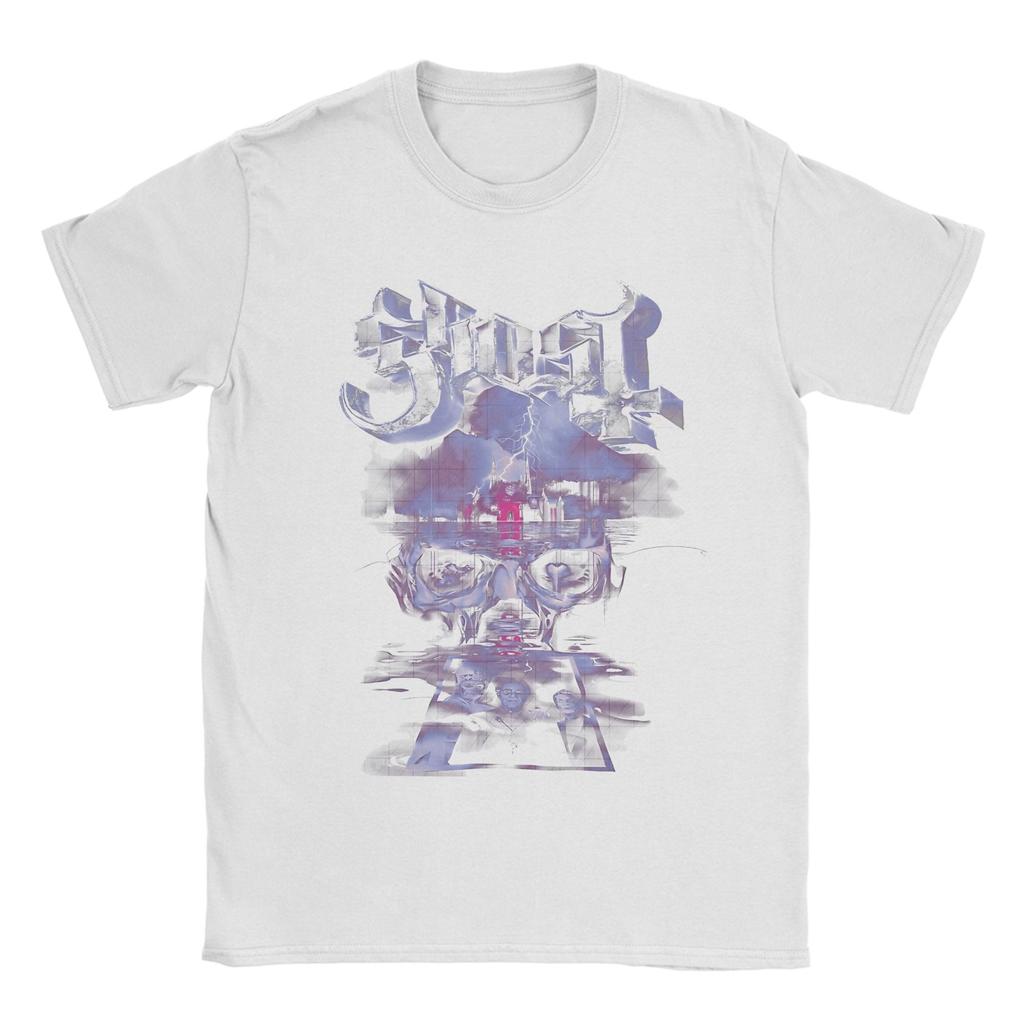 Men's T-Shirts Ghost Band Rock Metal Novelty Pure Cotton Tee Shirt Short Sleeve  T Shirt Round Neck Tops Unique