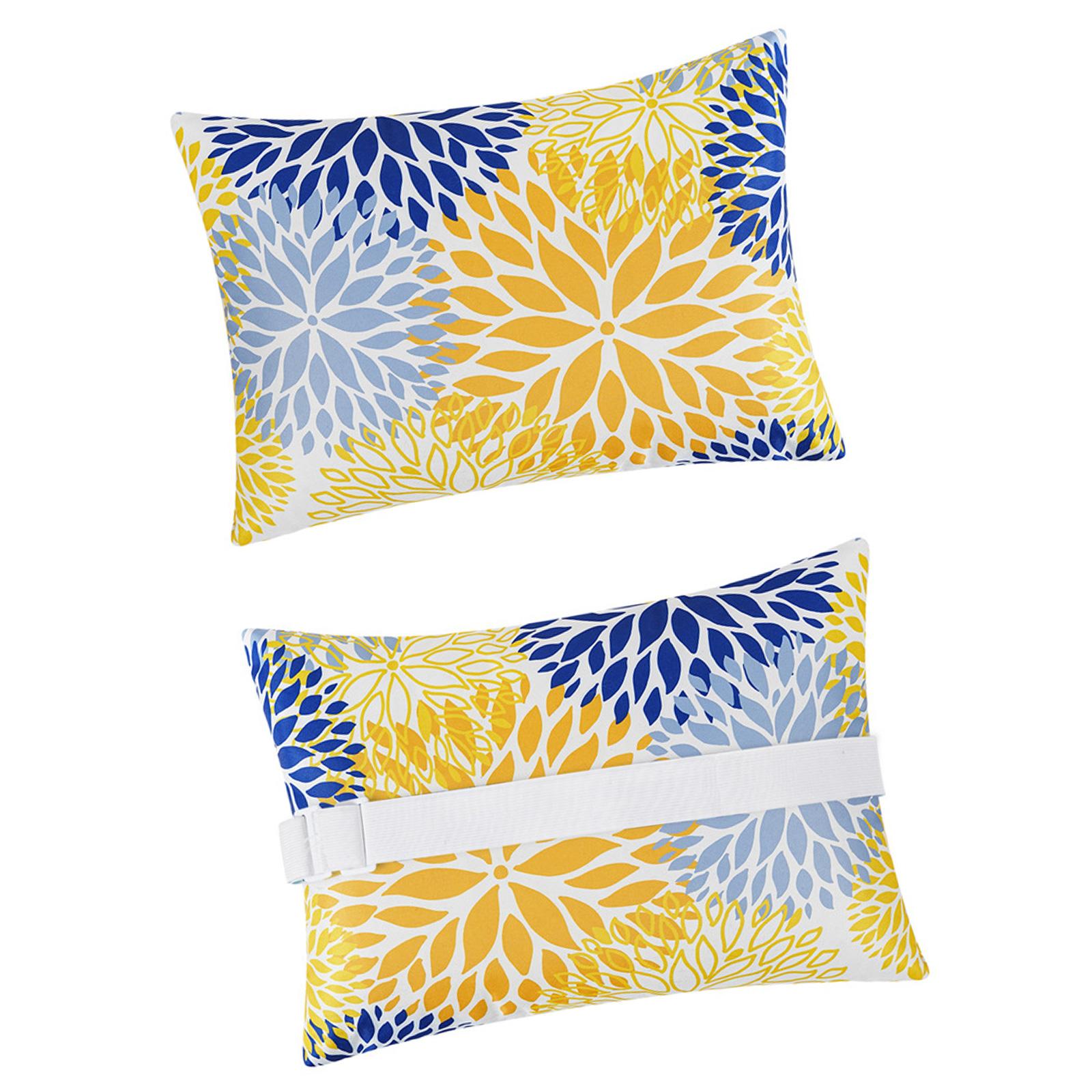

2PCS Weather Resistant Pillow for Patios Furniture Waterproof Lounge Chair Cushion with Insert for Indoor or Outdoor Use A