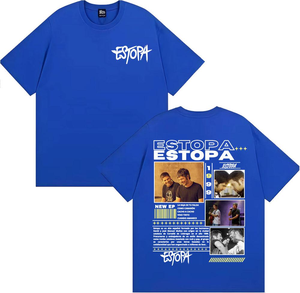 Rapper Estopa 1999 Tour Graphics TShirts Unisex Unisex Fashion Hip Hop High Street T Shirt Summer Tops Oversized TShirt Streetwear
