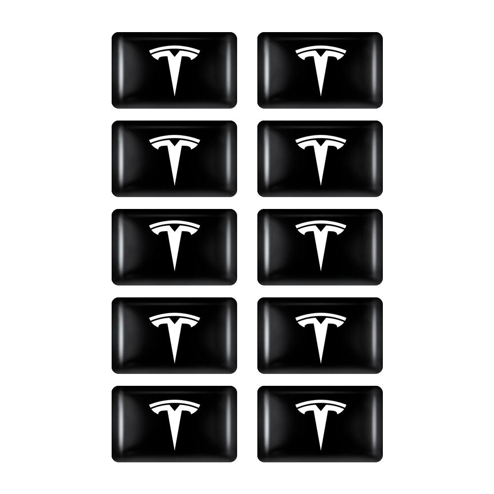

3D Epoxy Car Exterior/Interior Decoration Small Sticker Valve Cap For Tesla Model 3 Model S X Y SpaceX Roadster Juguete Invader For Tesla