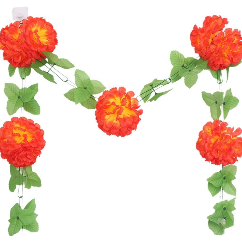 New 2.3Meter Artificial Flower String Pink 10Flower Simulation Silk Chrysanthemum Floral Arrangement Lifelike Flowers Gift