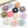 3/5/10Pcs 4cm Yarn Rose Artificial Flowers Head for Home Wedding Decor DIY Bride Hair Wreath Girls Gift Clothing Dress Accessory