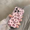 3d Meteorite Pink Leopard Pattern Cute Shockproof Phone Case For Iphone 14 11 12 13 Pro Max Fashion Soft Silicone Back Cover
