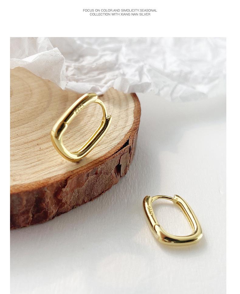 Baoyilong S925 Sterling Silver Geometric Ear Cuffs - Simple, Stylish, Exquisite Earrings for Piercings