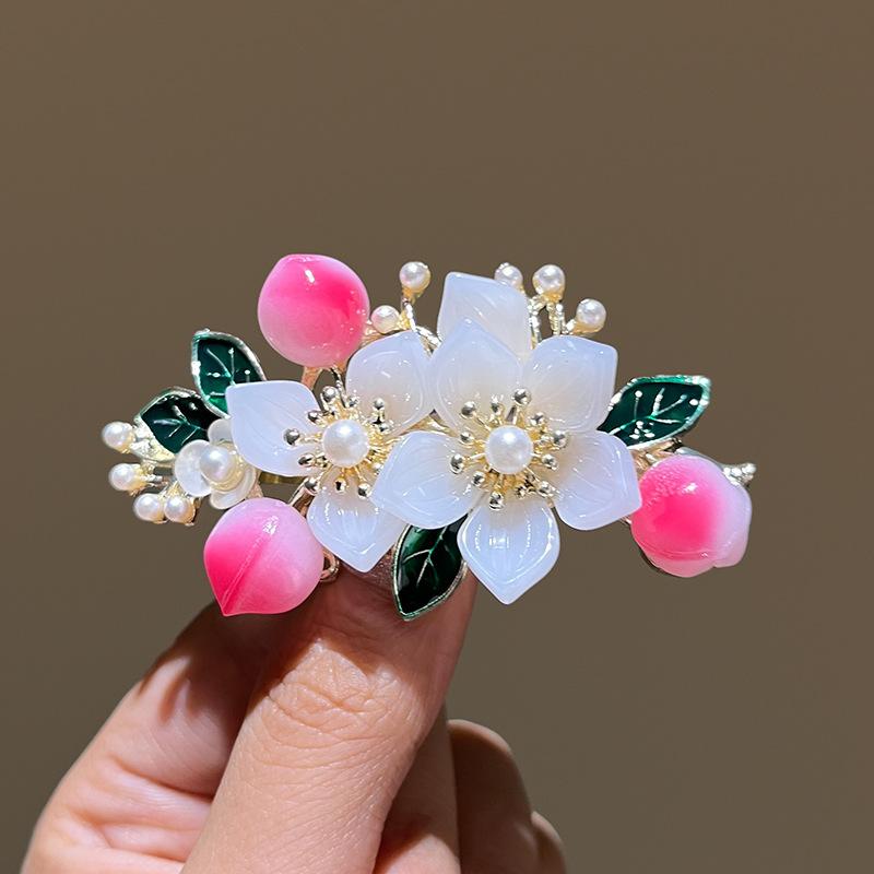 

Pinkdudu модная заколка для волос с разноцветным жемчугом, новая заколка с бахромой и цветами для женщин, ювелирные изделия, подарки PD1825 розовый