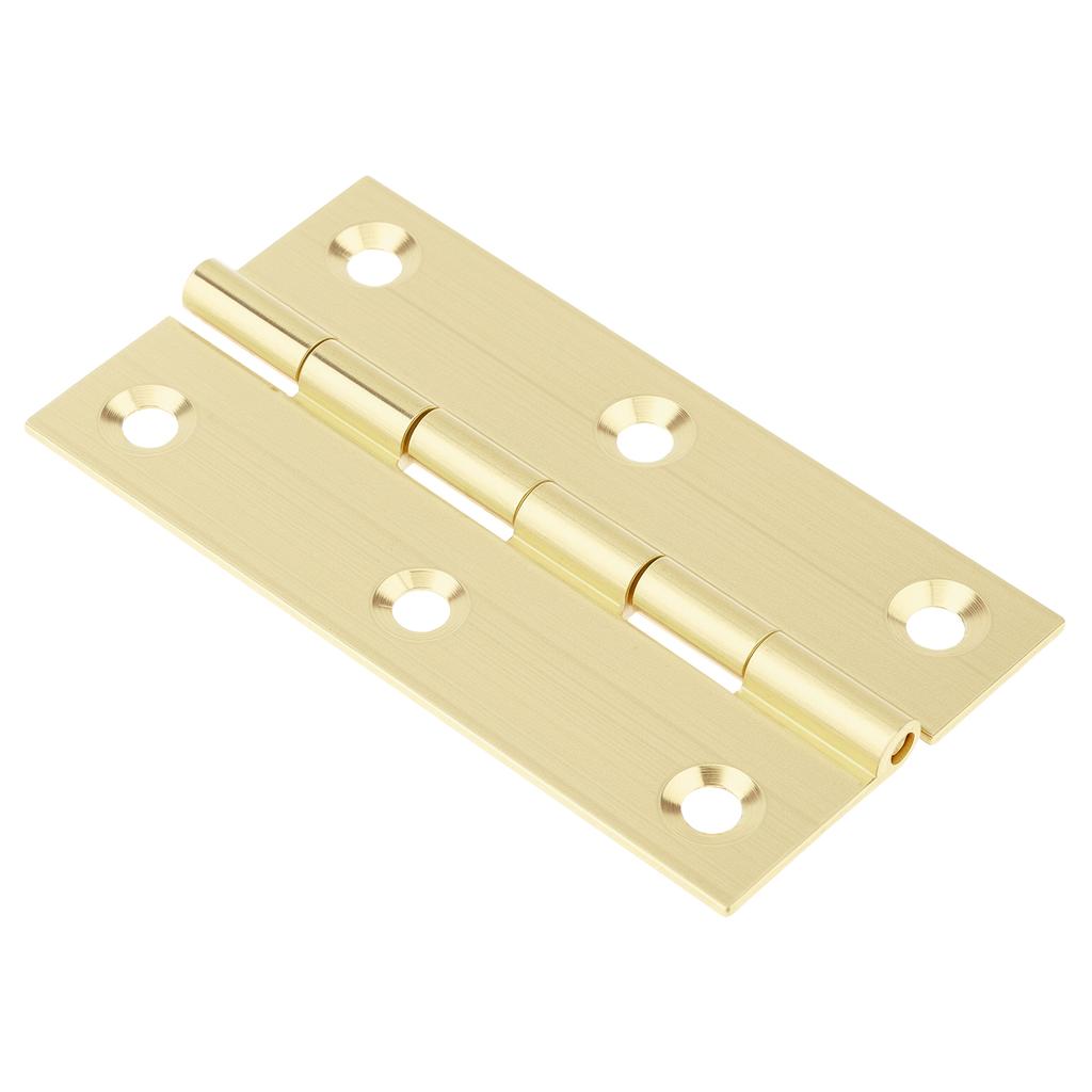 8 Pcs Solid Brass Butt Hinges with 48 Pcs Screws for Furniture, Cabinet, Drawer, Wood Box - Heavy Duty Folding Hardware