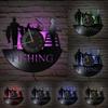 Gone Fishing Wall Art Sign Fish Rod Fisherman Wall Clock Interior Fishing Vinyl Record Wall Clock Handmade Gift For Fishermen
