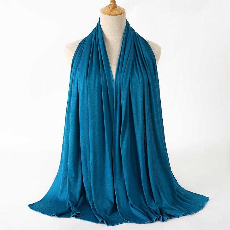 New Women Modal Cotton Jersey Hijab Ramadan Fashion Plain Soft Long Turban Scarf Shawls Islamic Ladies Headscarf Bandana