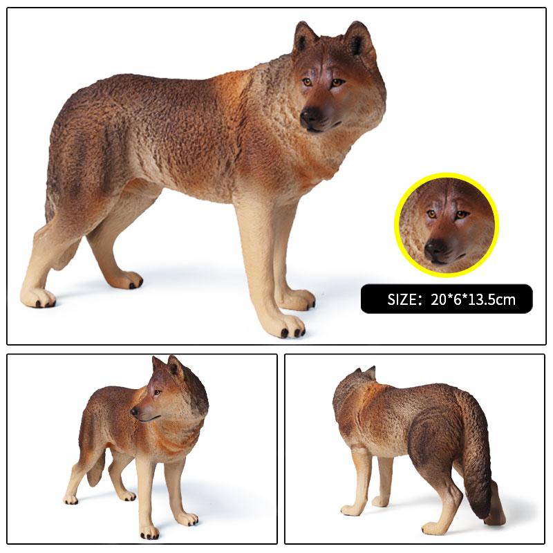 Oenux Big Size Savage Wild Beast Animals Wolf Wolves Model Action Figures Collection Solid PVC High Quality Home decor Toy Gift