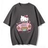 2026 Summer Hello Kitty Cartoon Printed Short Sleeve Pure Comfortable Summer Loose Tshirt for Women