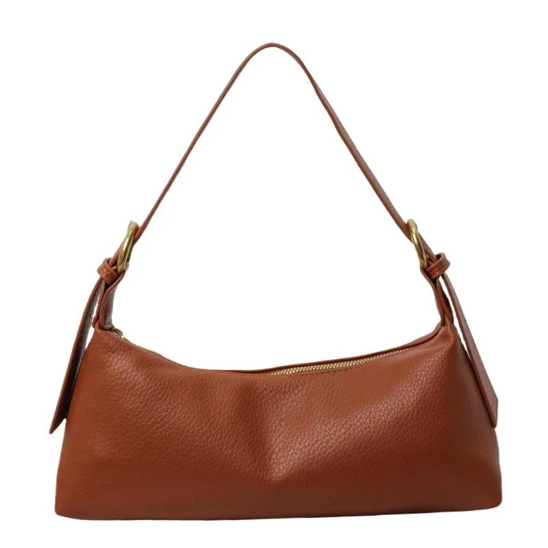 Fashion Simple Sense of Luxury Solid PU Shoulder Bags 2026 High Quality Temperament Versatile Commuting Style Crossbody Bags
