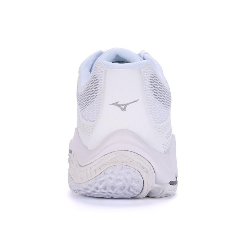 Mizuno Wave Lightning Elite Unisex Low Top Volleyball Shoes Silver White V1GA260053