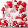 Christmas Balloons Garland Red White Balloon Arch Kit Xmas Candy Cane Foil Globos Christmas Home Birthday Party New Year Decor