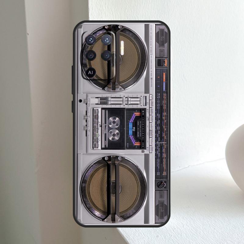 

Retro Black Boombox For OPPO A96 A76 A16 A5 A6 Pro A15 A17 A57 A18 A38 A58 A78 A98 A54 A74 A94 A40 A60 A80 Case OPPO A16