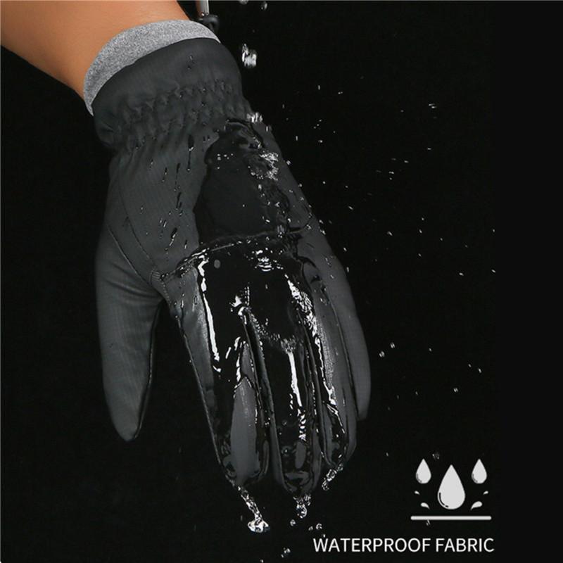 Winter Ski Gloves Cold-proof Thickened Fluff Motorcycle Gloves Anti Slip Touchscreen Outdoor Sports Thermal Snowboard Gloves