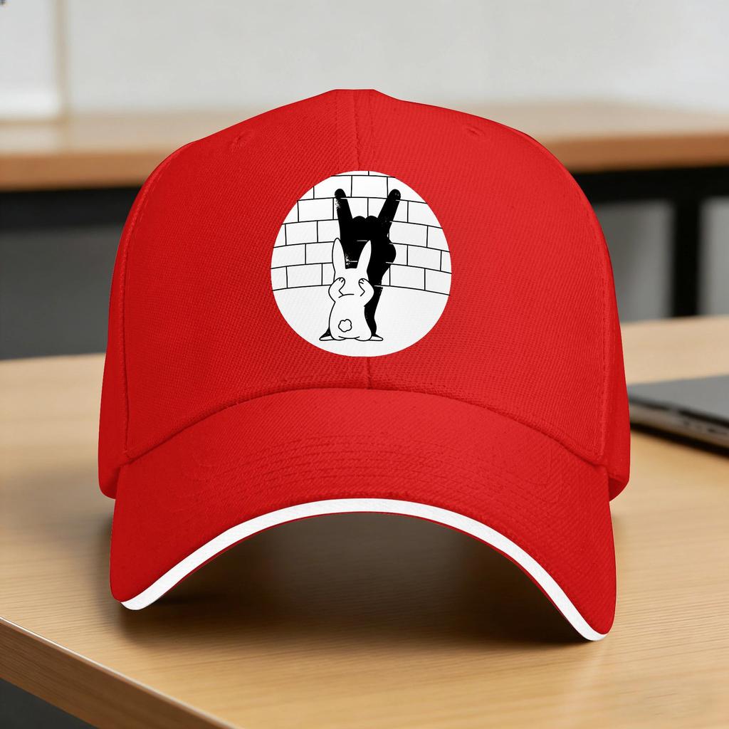 Funny Rabbit Baseball Cap Y2k Funny Trucker Hat Spring Unisex Unisex Outdoor Gym Snapback Cap
