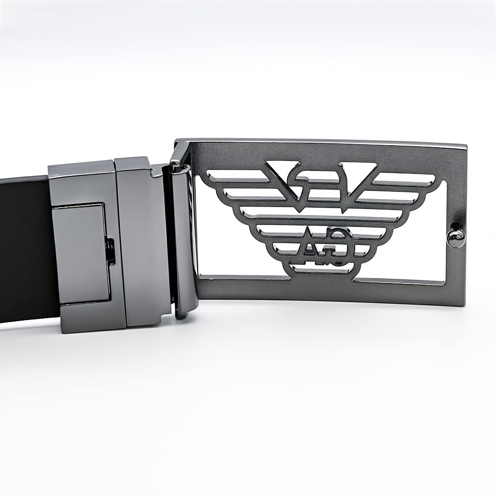 Emporio Armani Y4S507 Y134J 88244 Belt, 3.5cm Wide, Men's, Reversible, Black,
