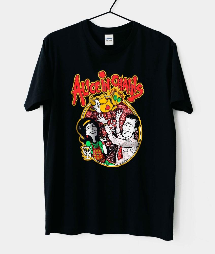 Vintage 90s 1996 Alice In Chains Voodoo Doll T-Shirt S-2XL One Side Unisex T-Shirt