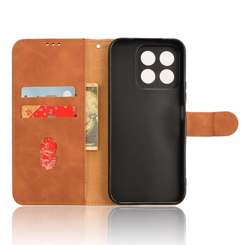 For Honor X8c 4G Leather Case Skin Feel Anti Drop Wallet Flip Phone Cover
