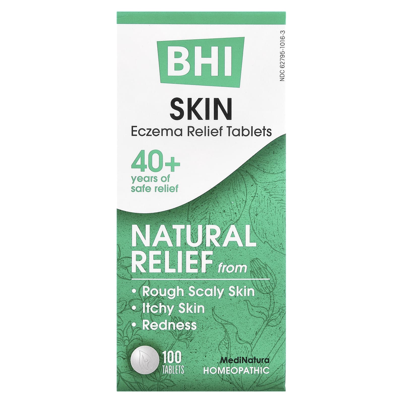 

Bhi, Skin Eczema Relief Tablets, 100 Tablets