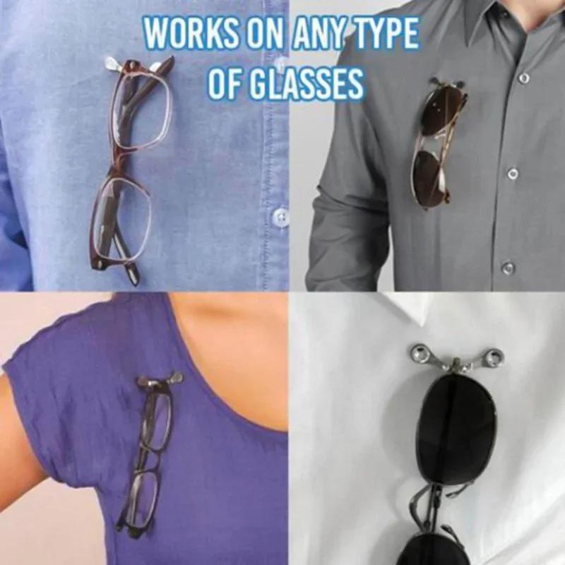 Magnetic Hanging Glasses Pin, Pin Mode, Multi-functional Wearable Clothing Clip, Magnetic Glasses Headphone Cable Clip