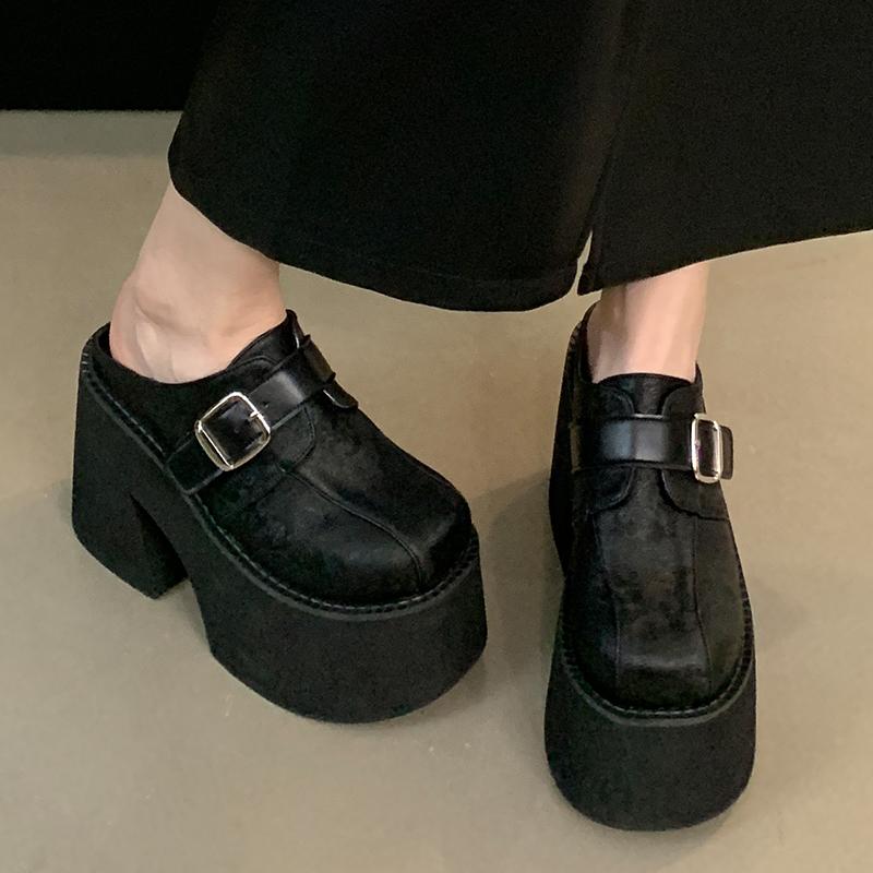 Fashion New Designer Women's Slippers for Large-sized Women Wear Comfort Slippers of Size 34-43 Summer 11cm Thick-bottomed Zapatos Mujer