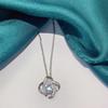 Eternal Heart Four-Leaf Clover Moissanite Necklace