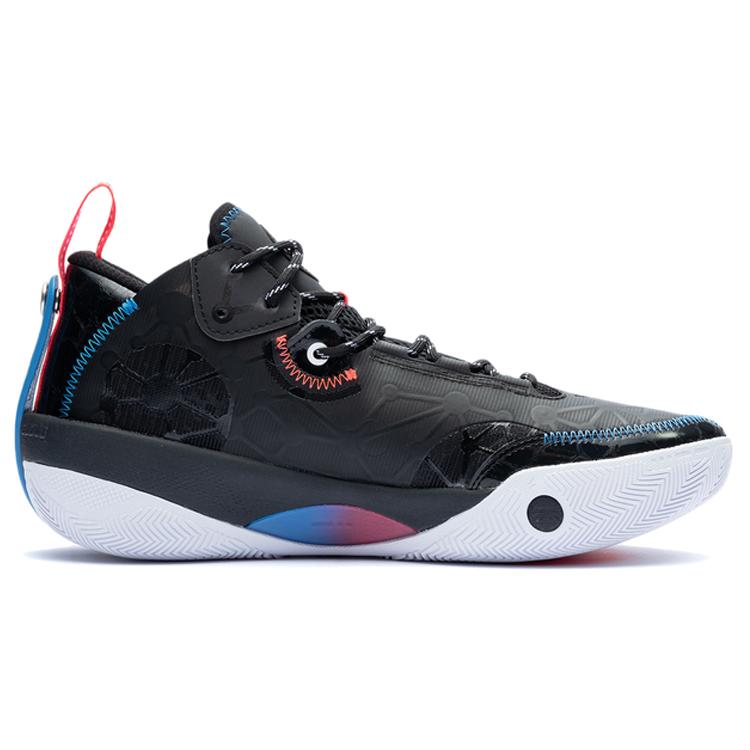 New LINING Shadow 3 Basketball Shoes Men Mid Top Black ABPT065-2
