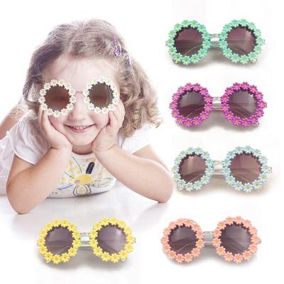 Nové dětské Zonnebril Kinderen Ronde Bloem Zonnebril Meisjes Jongens Dětské sportovní odstíny Bril Venkovní brýle Zon Bescherming