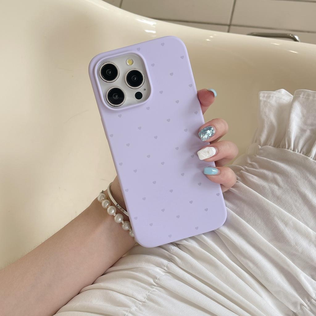 Liquid Silicone Solid Color Love Apple 15 Mobile Phone Case Suitable for IPhone14promax Anti-fall 13 Girls