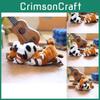 Adorable Cute Reversible Panda Plush Toy Soft Raccoon Keychain Doll