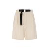 Solid High-Waisted Loose Straight Casual Shorts Women Shorts Light-Khaki J221091-ACI