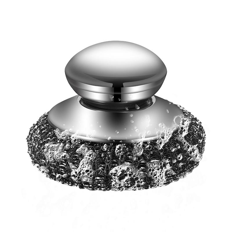 

Stainless Steel Scourers With Handle Steel Pot Scrubbing Scourer Brush Steel Wool Scrubber Tool Stainless Steel Scrubbing чёрный