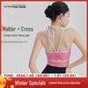 Top Fitness Regata Plissado Color Block Feminino com Bojo