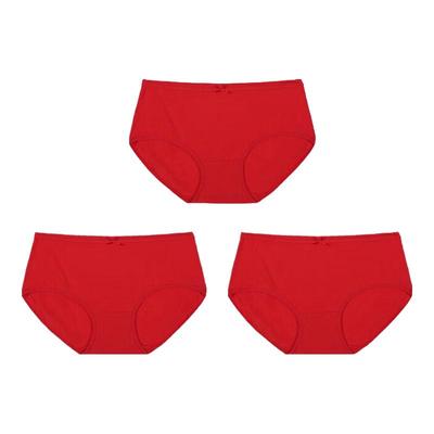Yiershuang Women's Lucky Red Briefs (3-Pack)