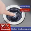 Rust-Proof Kitchen Drain Filter Stainless Steel Kitchen Sink Bounce Core Mesh Basket Filtering