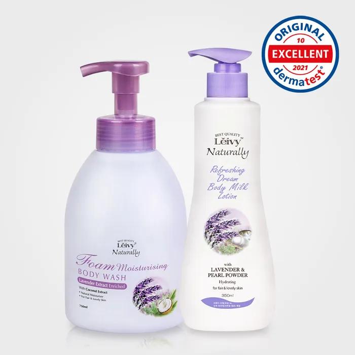 Lavender Foam Hand & Body Wash 750ml + Lavender Body Lotion 350ml