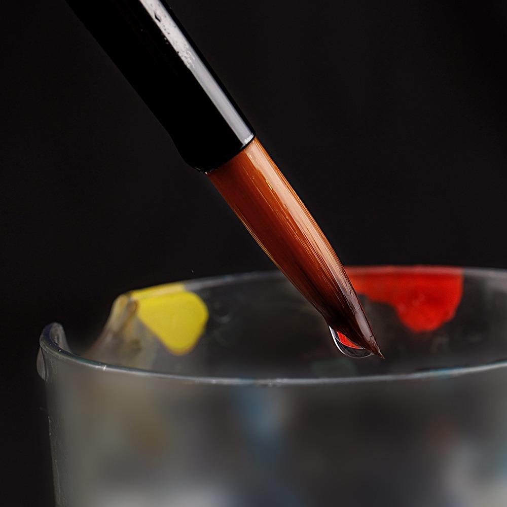 6/12 Pcs Nylon Brush Set for Students To Paint Acrylic Paint Pen Black Rod Children's Watercolor Pen Art Material Painting Brush