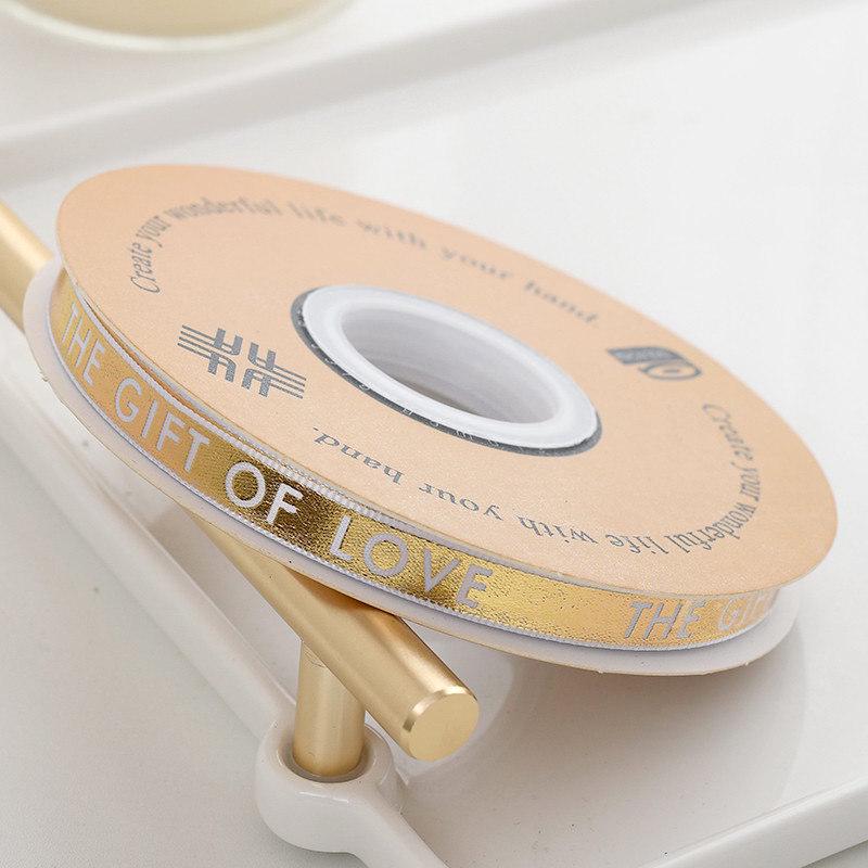 Små gull- og sølvbarer, bånd, gullfolie, sommerfuglbånd, blomsterkunst, blomster til DIY baking, kake- og gaveeskedekorasjon