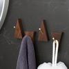 Rustic Solid Wood Wall Hook Triangular Wooden Coat Hook with Metal Hanger for Home Decor Eco-Friendly Furniture And Decor