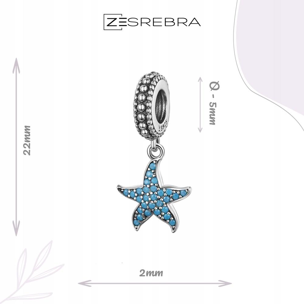 Charms Starfish Pr 925 Pendant Bead Ocean Colorful Zircons