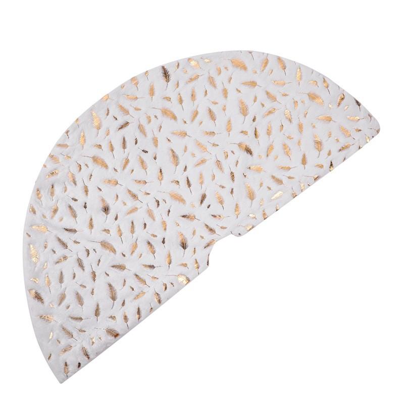 

Элегантная юбка для рождественской елки из белых перьев с богатыми золотыми и серебряными акцентами Gold Tree Skirt