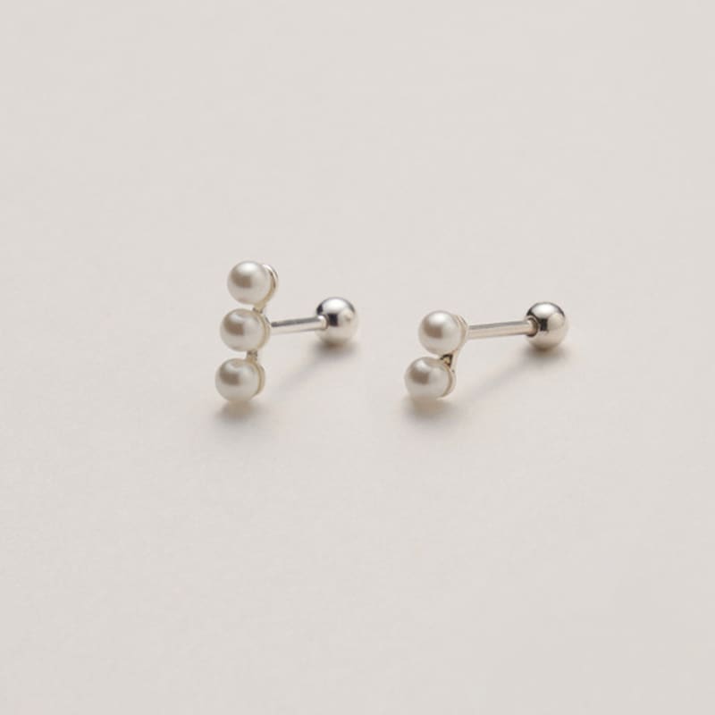 Liersi White Creme Pearl Piercings (2ea1set)